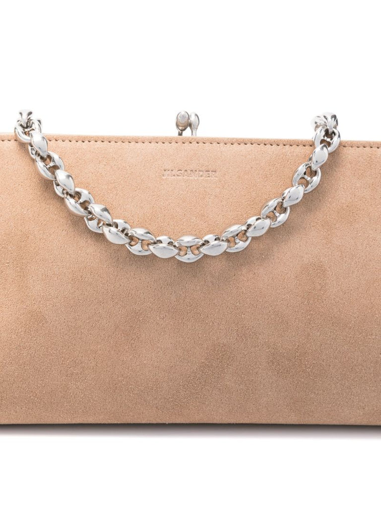 Stamped Suede Shoulder Bag