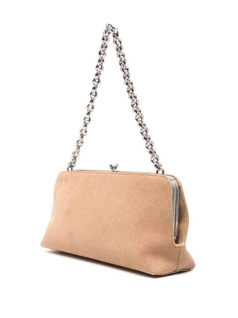Stamped Suede Shoulder Bag