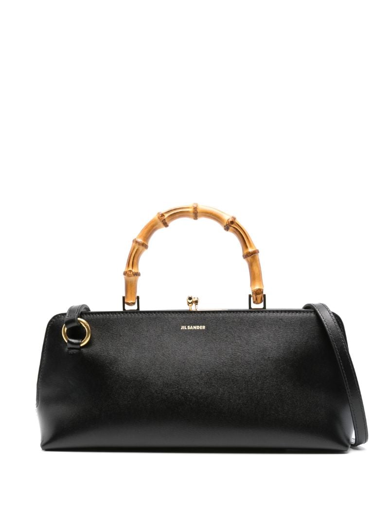 Black Goji Bamboo Leather Tote Bag