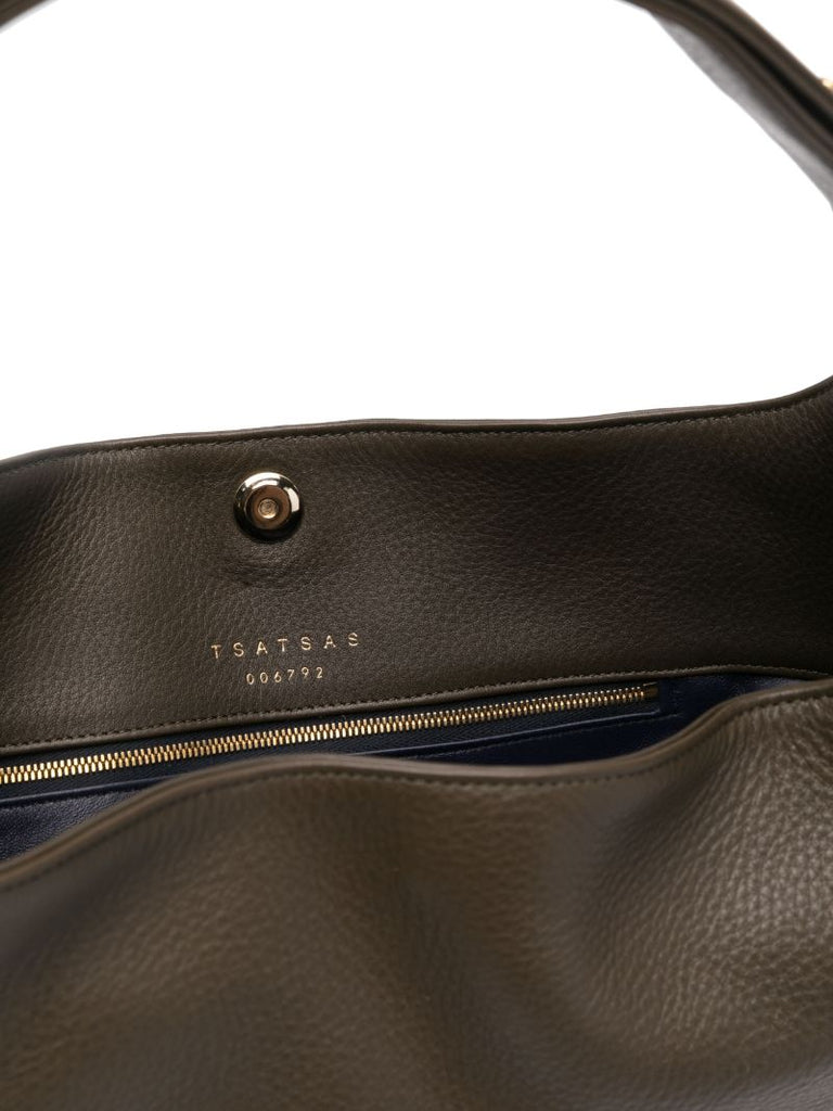 Green Sacar Leather Shoulder Bag