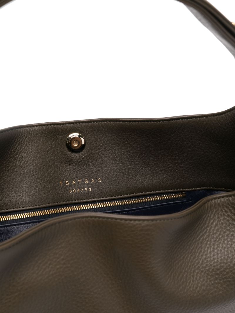 Green Sacar Leather Shoulder Bag