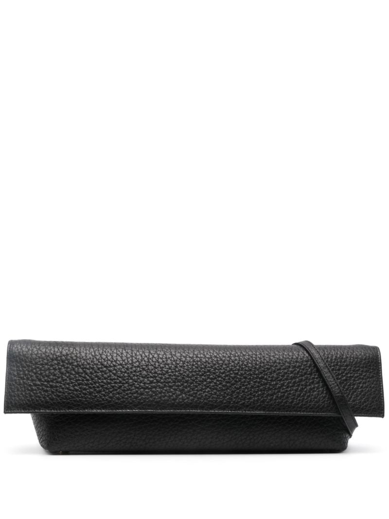 Black Kirat Leather Clutch Bag