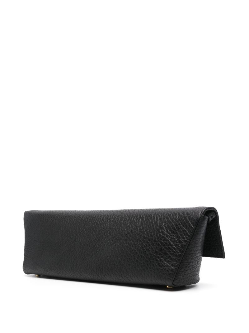 Black Kirat Leather Clutch Bag