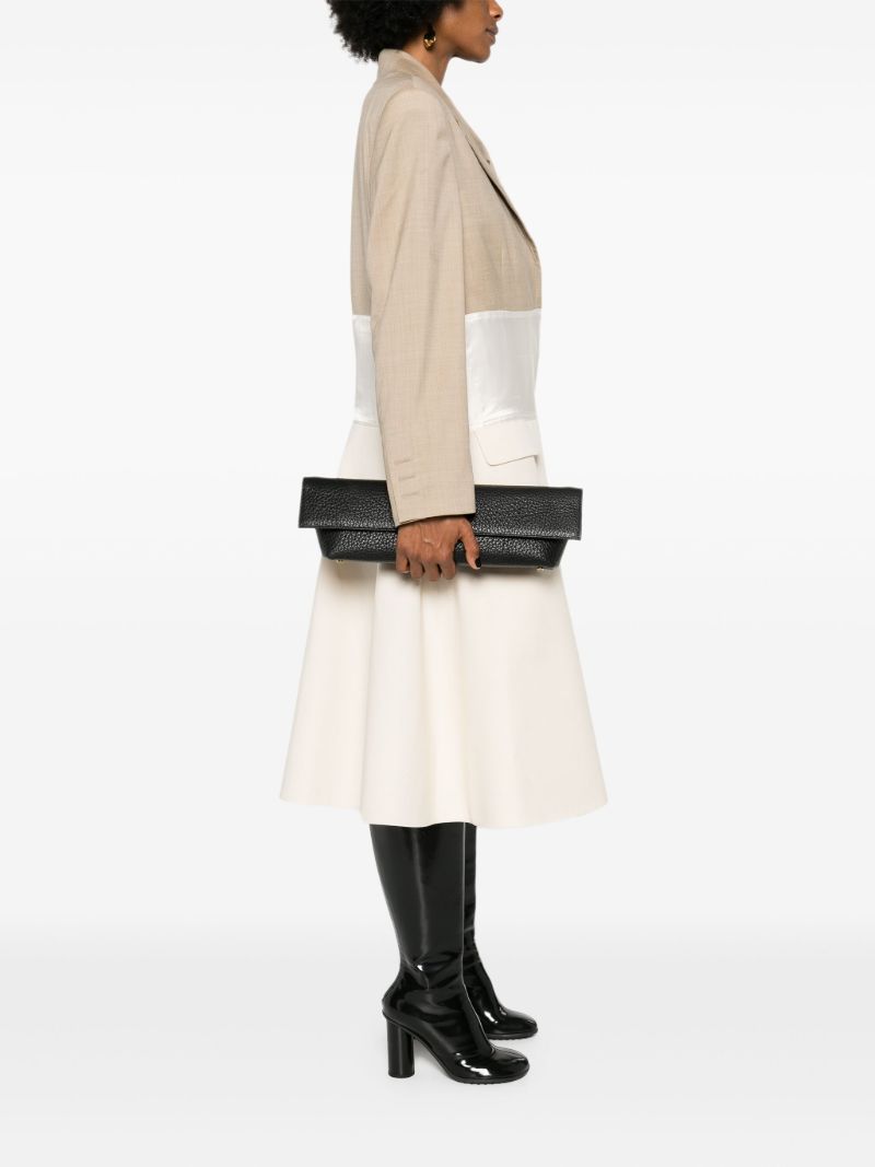 Black Kirat Leather Clutch Bag