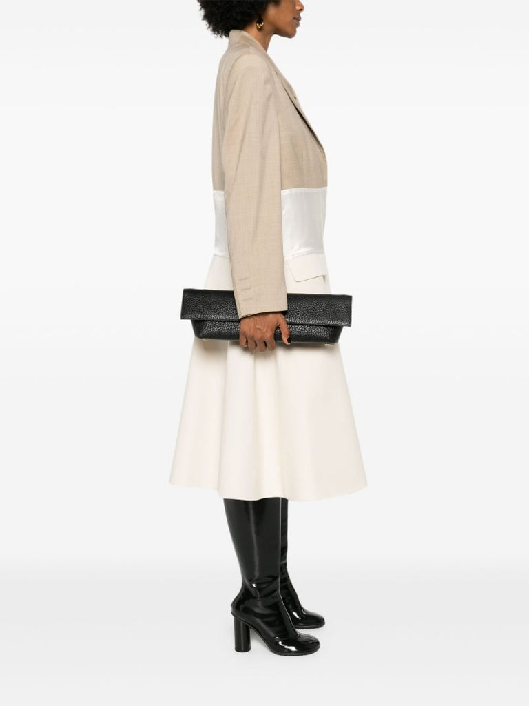 Black Kirat Leather Clutch Bag