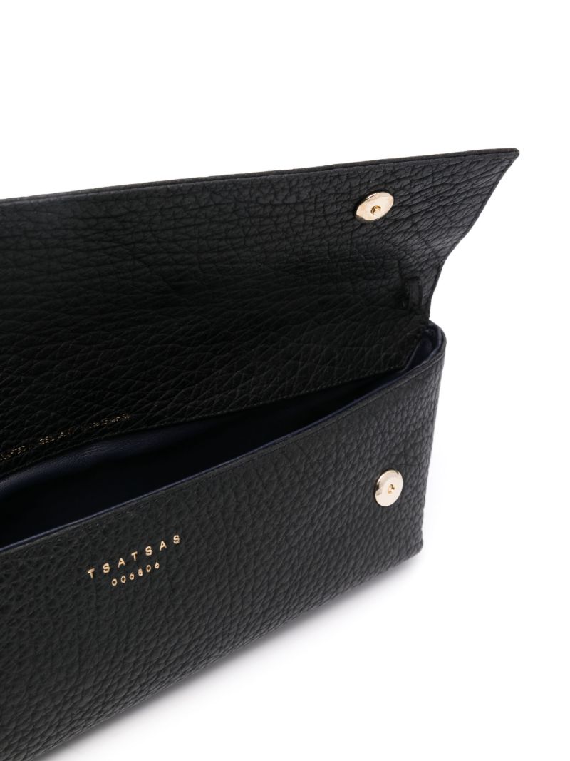 Black Kirat Leather Clutch Bag