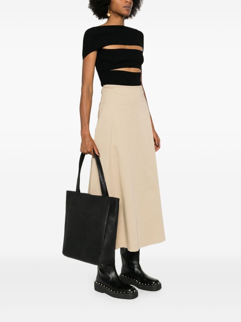 Black Nexus Leather Tote Bag