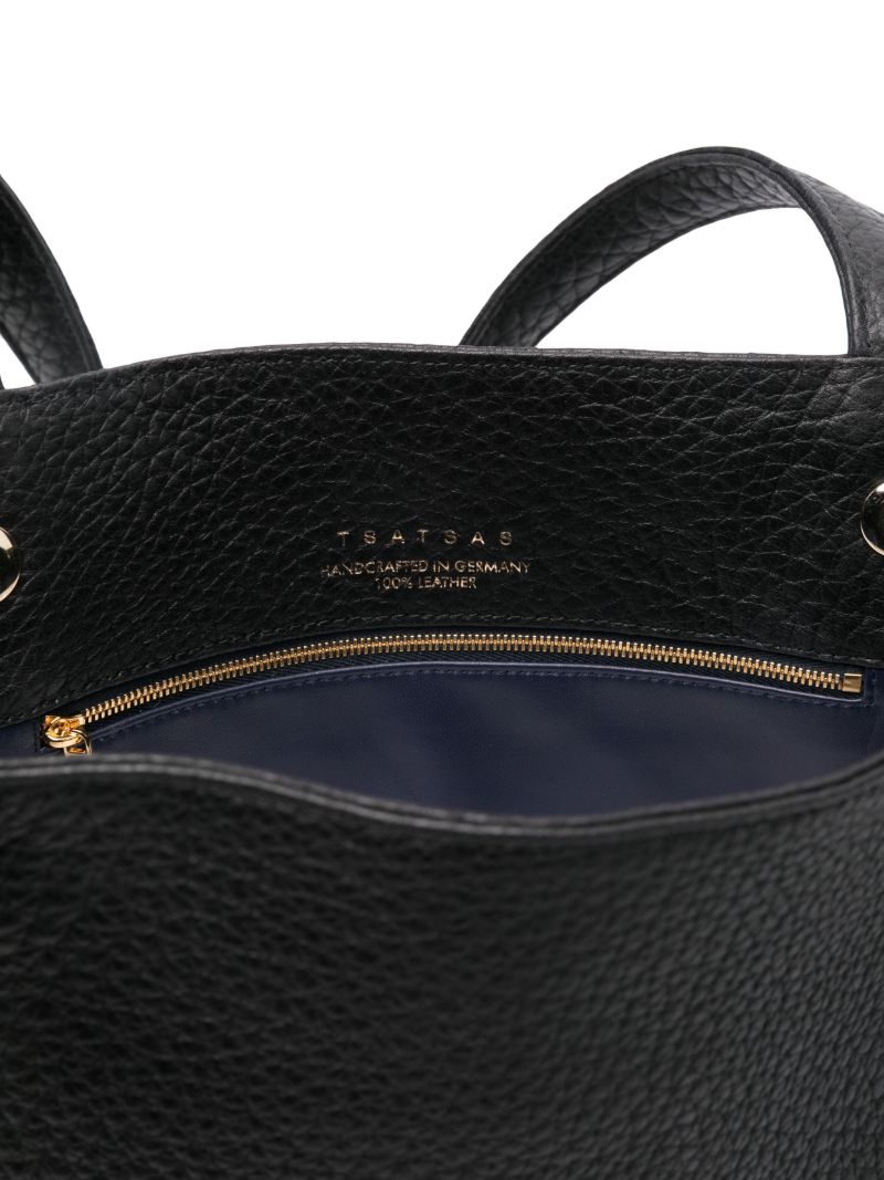 Black Nexus Leather Tote Bag