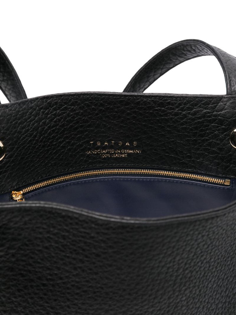Black Nexus Leather Tote Bag
