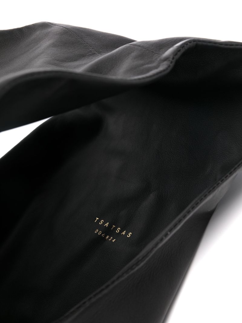 Black Lato Leather Tote Bag