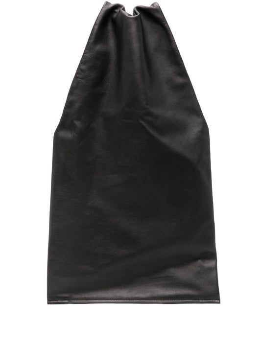 Black Lato Leather Tote Bag