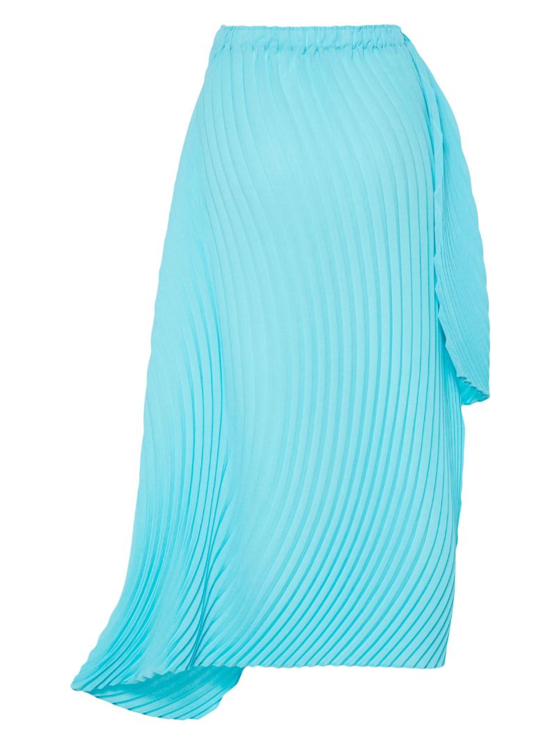 Wrapped Pleats Midi Skirt