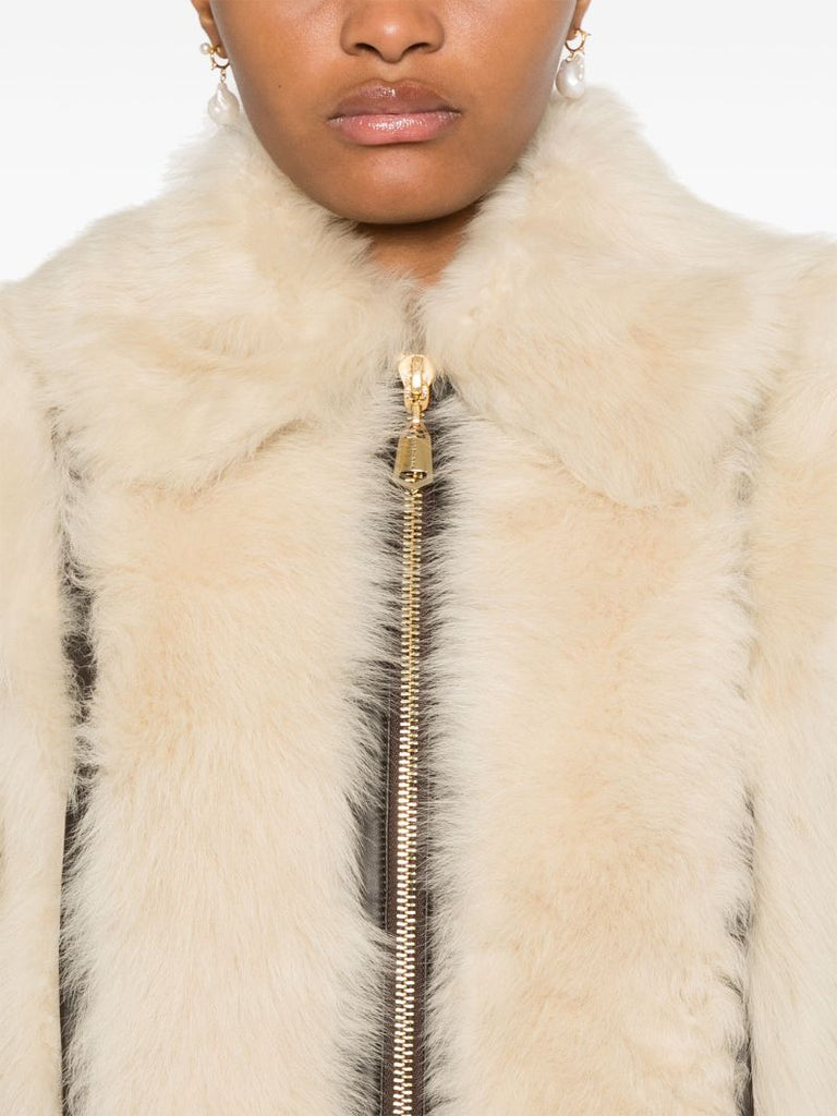 Panelled Shearling Jacket