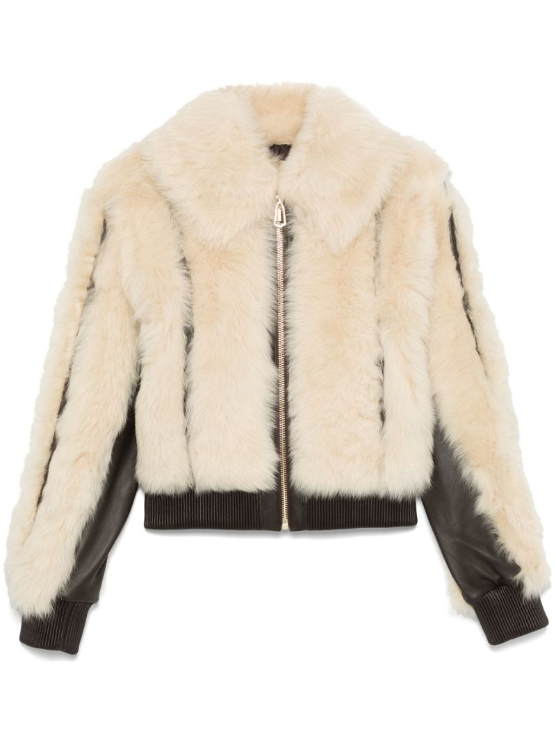 Panelled Shearling Jacket