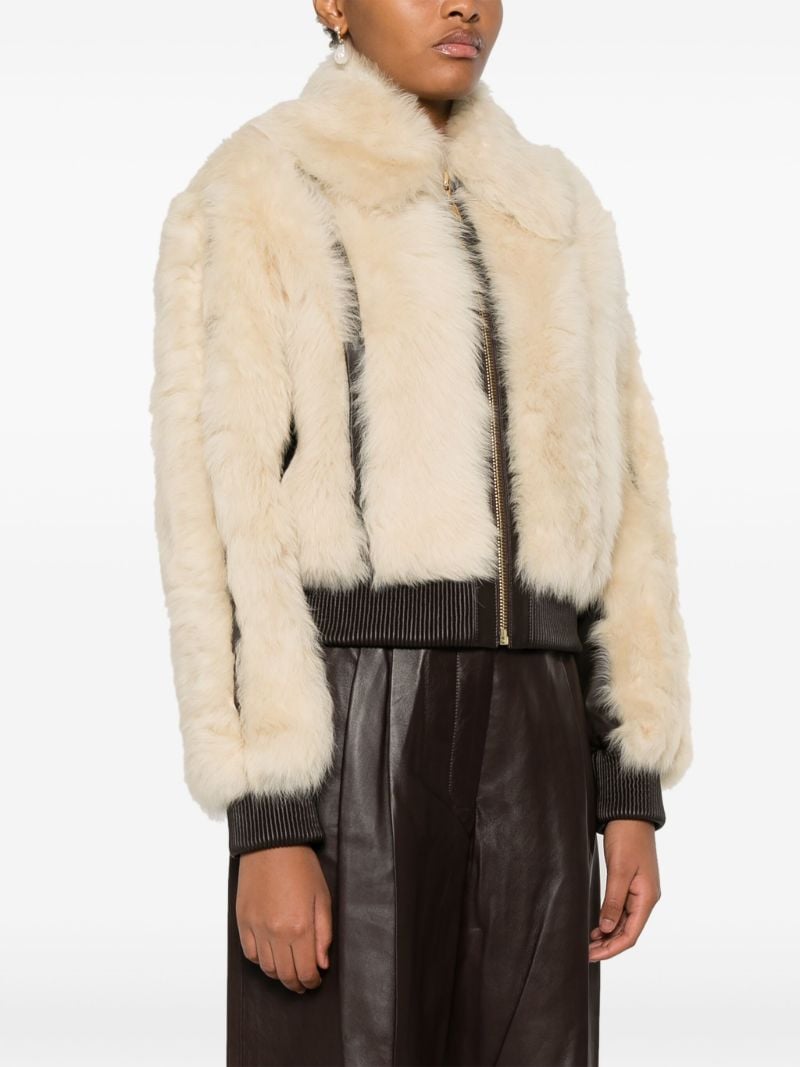 Panelled Shearling Jacket