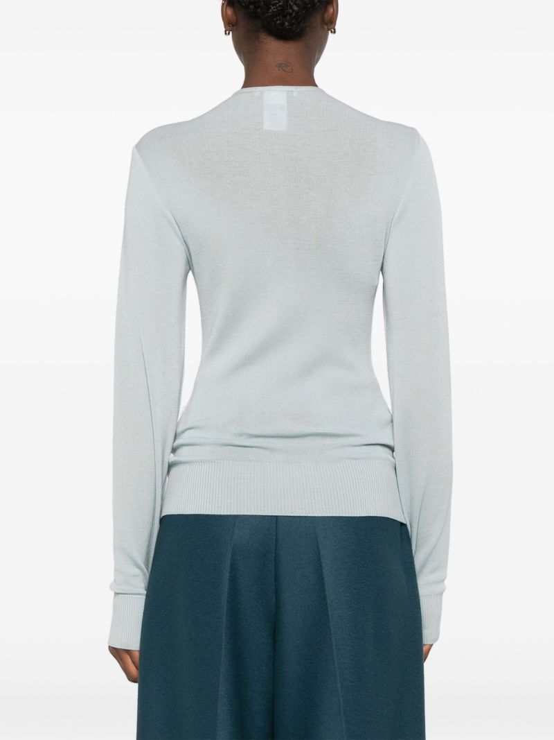 Blue Wool Cardigan