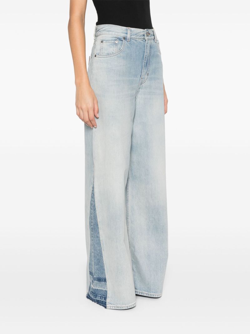 Panelled Wide-leg Jeans