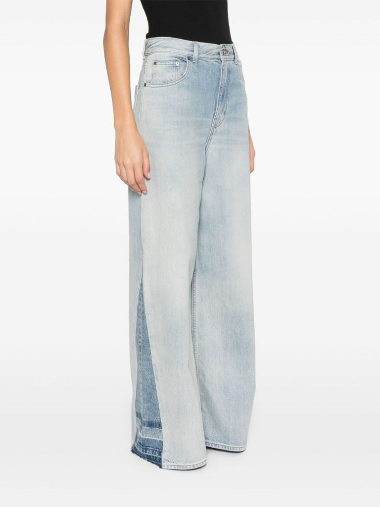 Panelled Wide-leg Jeans