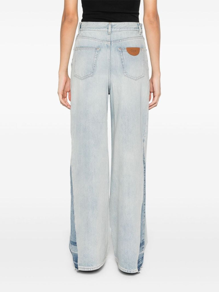Panelled Wide-leg Jeans