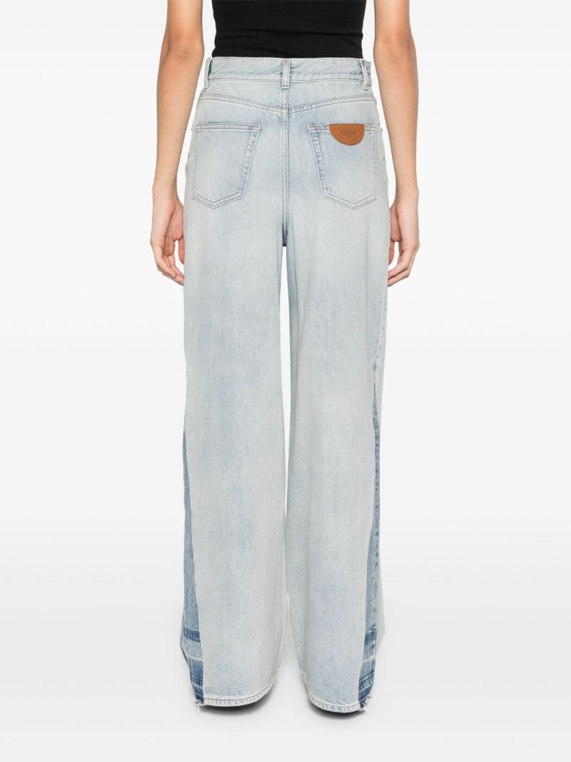 Panelled Wide-leg Jeans