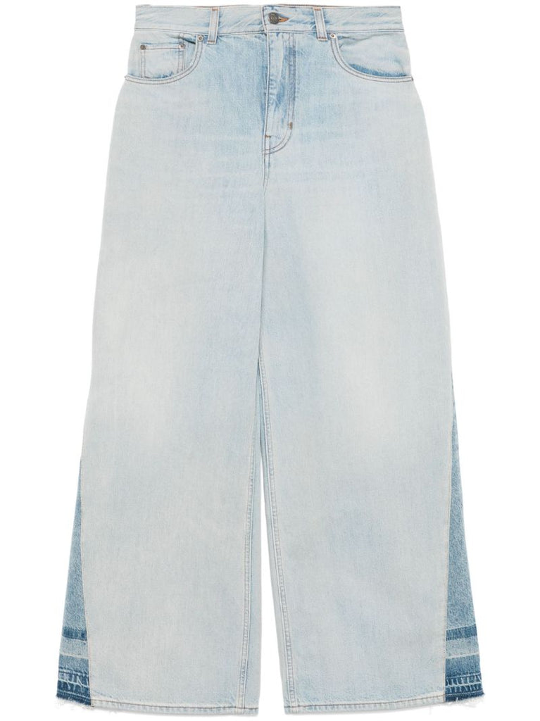 Panelled Wide-leg Jeans