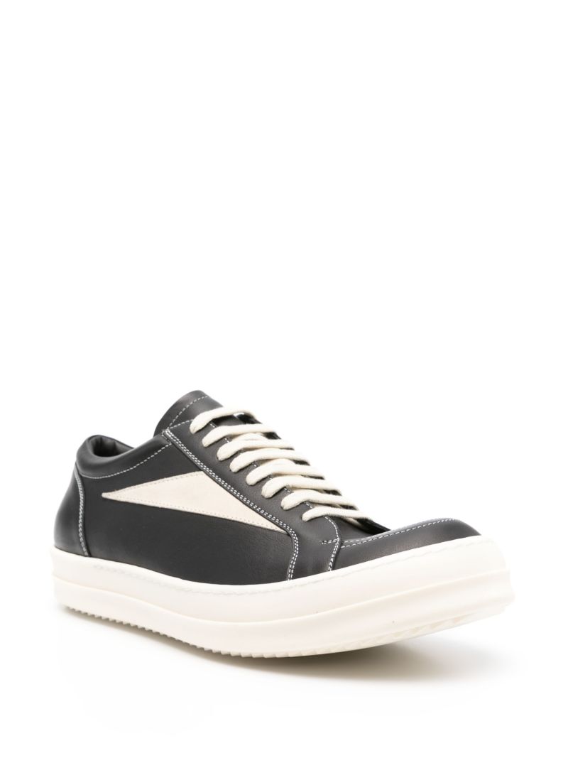 Black Vintage Leather Sneakers