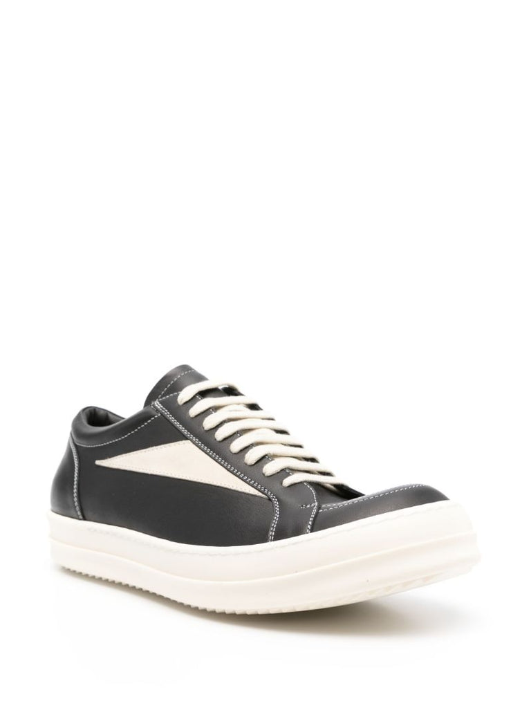 Black Vintage Leather Sneakers