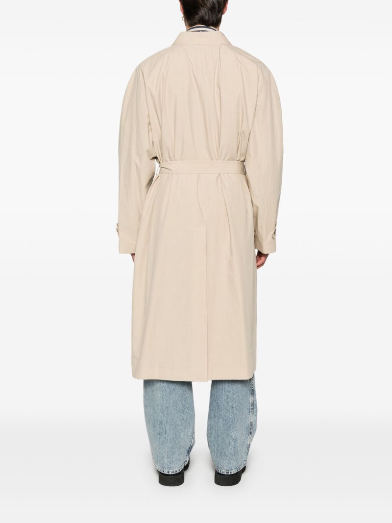 Neutral Cotton Trench Coat