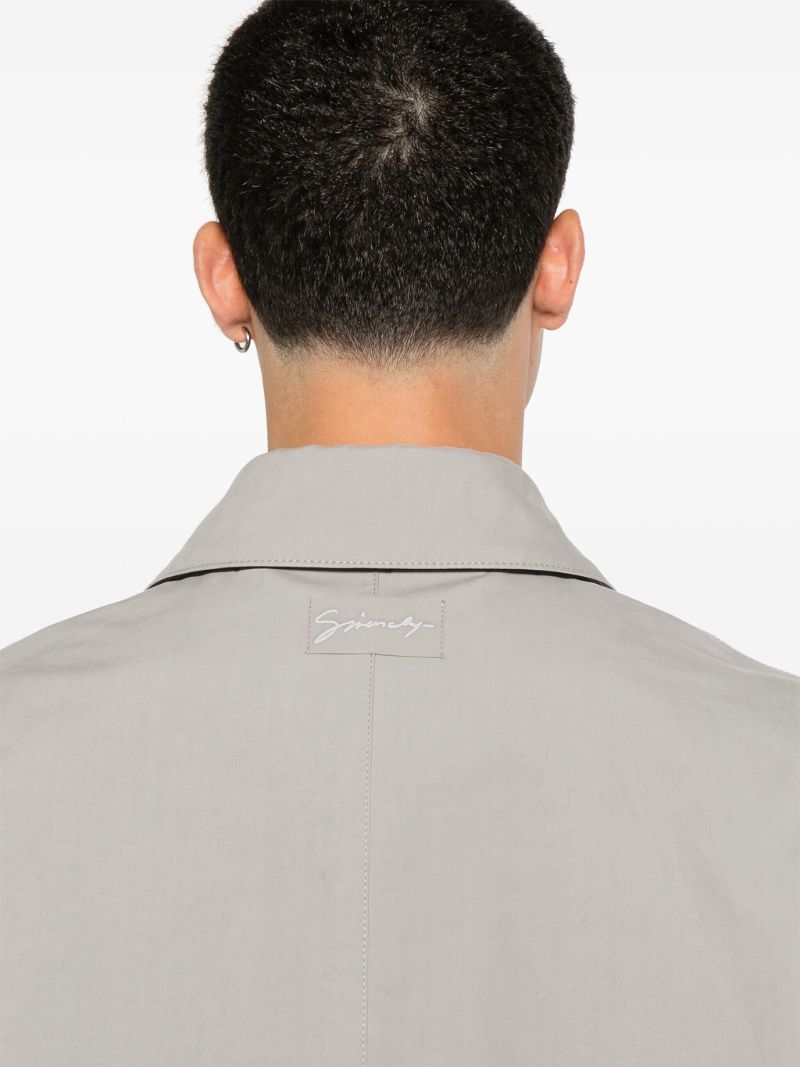 Grey Cotton Trench Coat