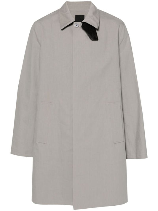 Grey Cotton Trench Coat