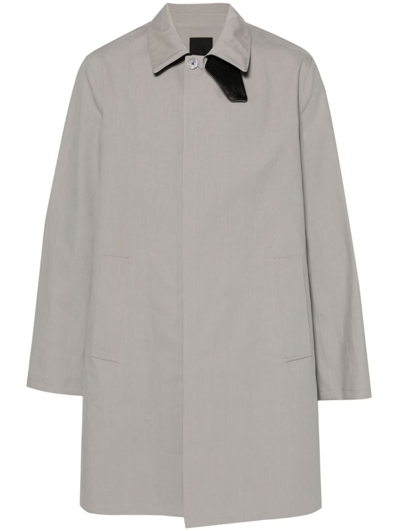 Grey Cotton Trench Coat