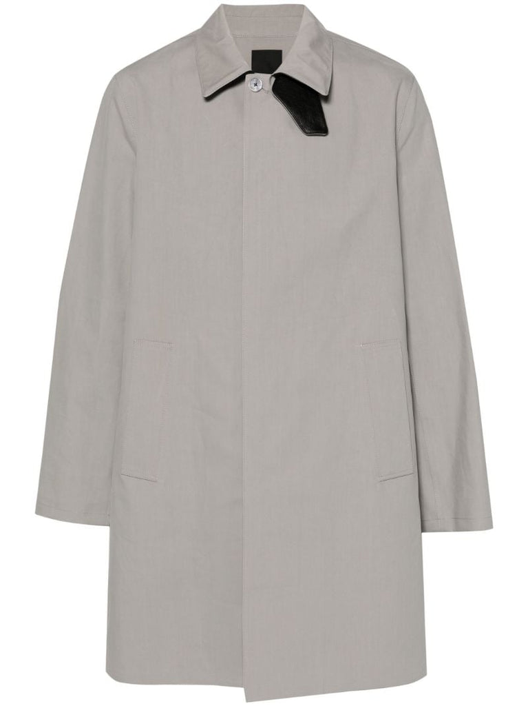 Grey Cotton Trench Coat