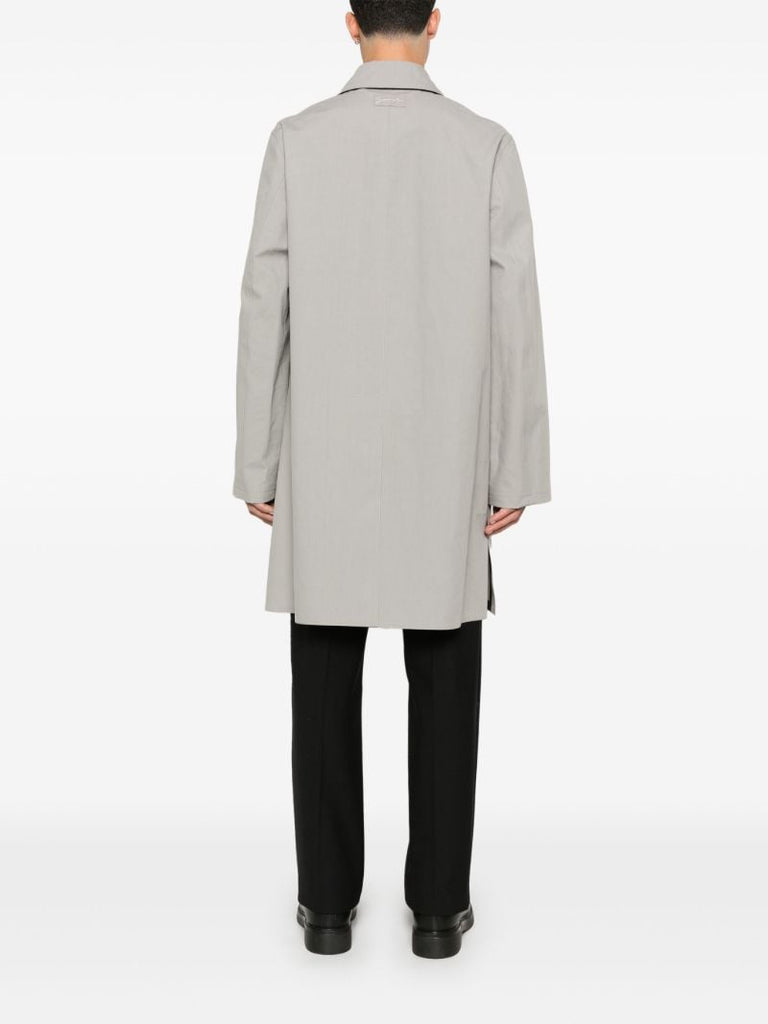 Grey Cotton Trench Coat