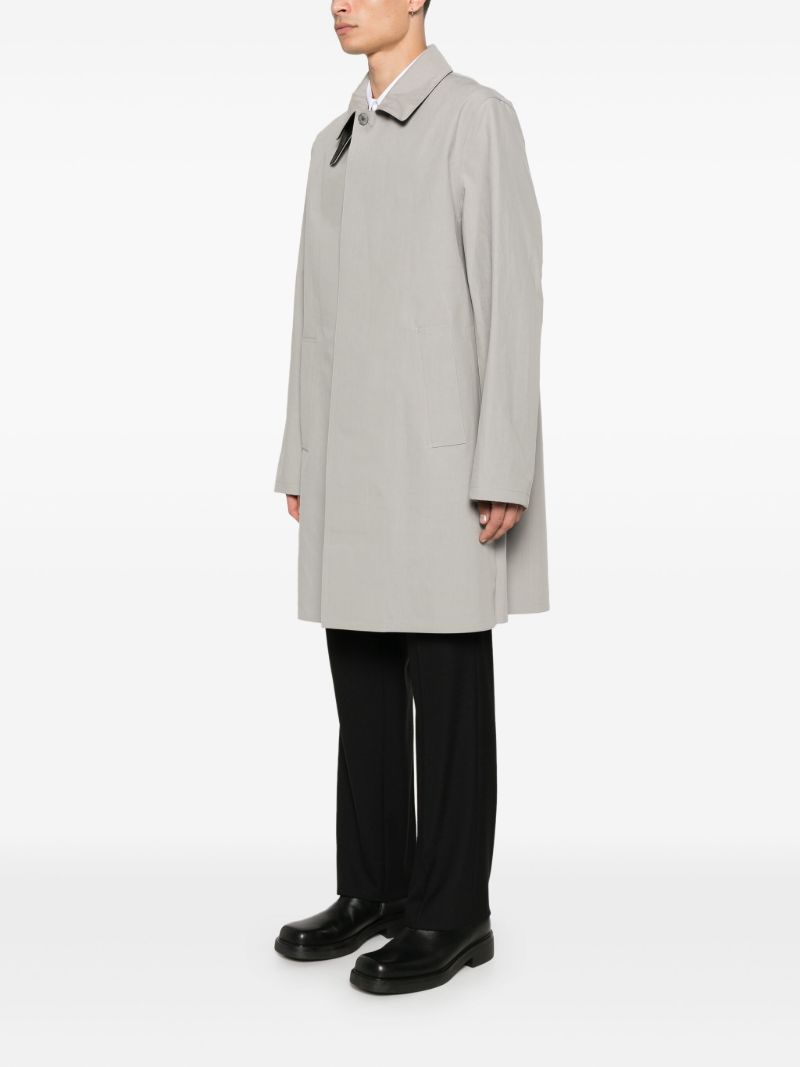 Grey Cotton Trench Coat