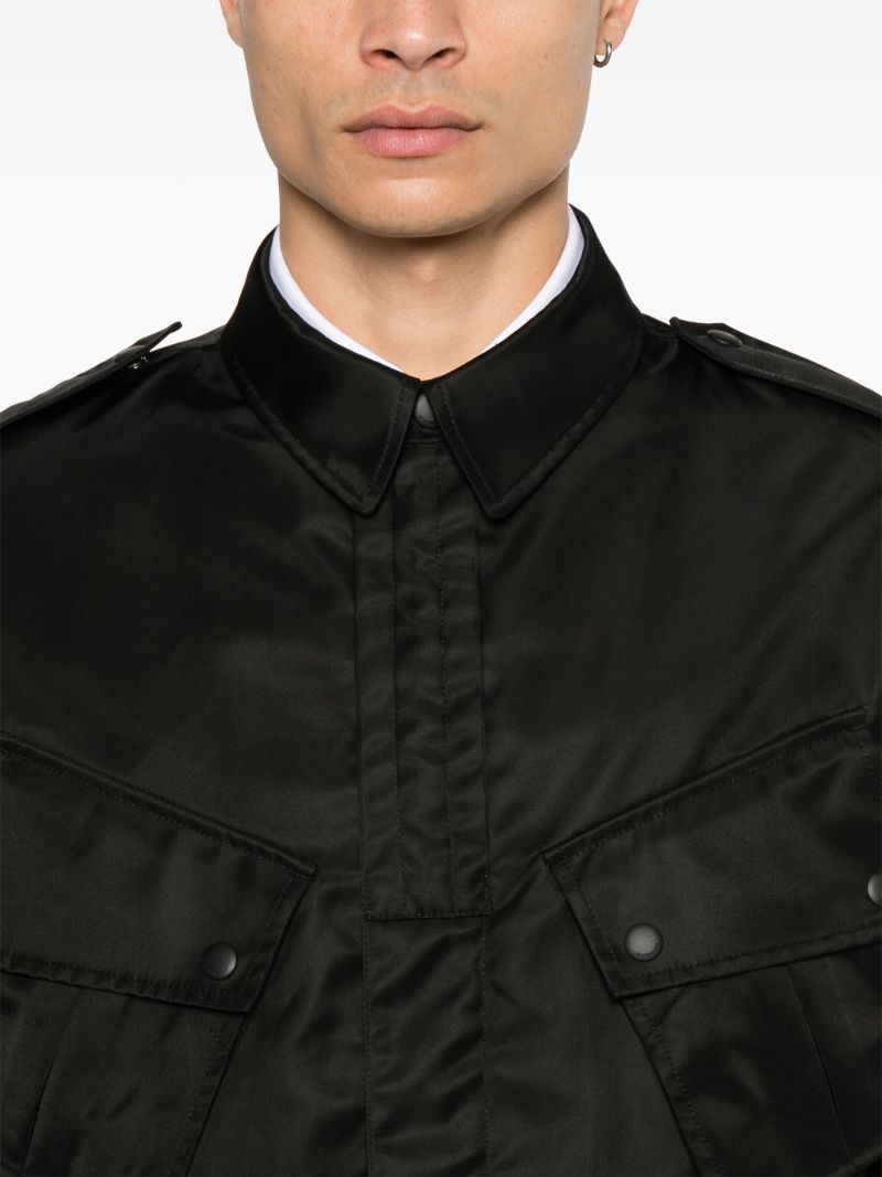 Black Cargo-pocket Jacket