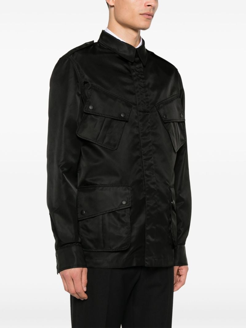 Black Cargo-pocket Jacket