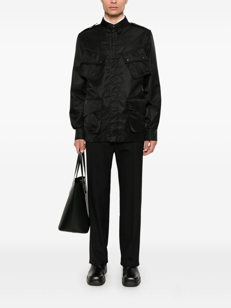 Black Cargo-pocket Jacket