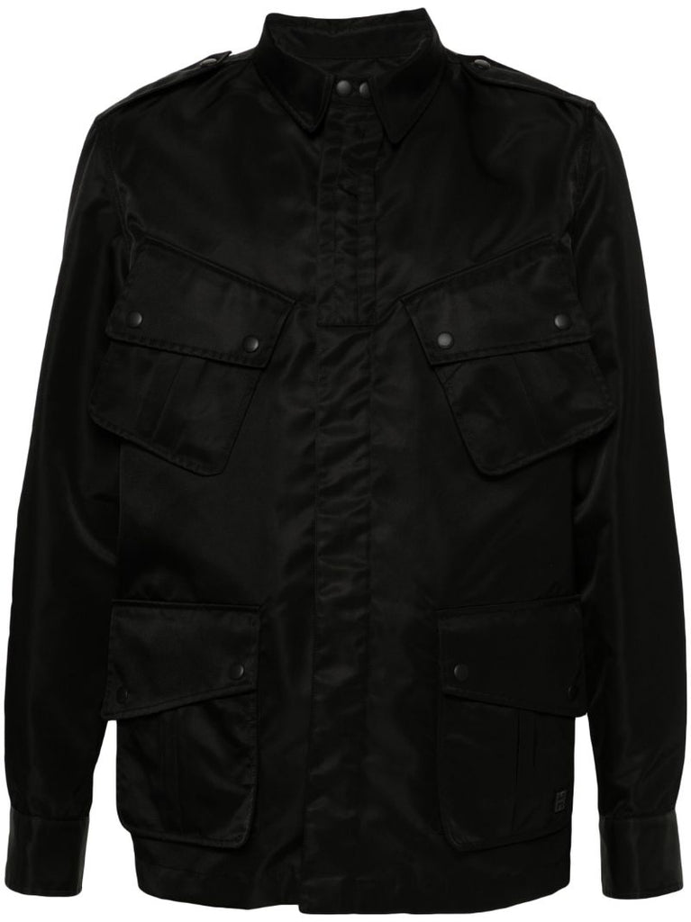 Black Cargo-pocket Jacket
