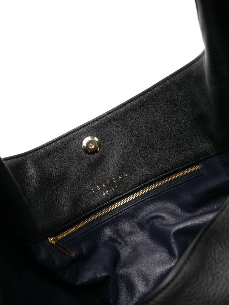Black Sacar Leather Shoulder Bag