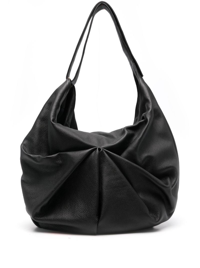 Black Sacar Leather Shoulder Bag