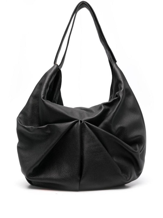 Black Sacar Leather Shoulder Bag