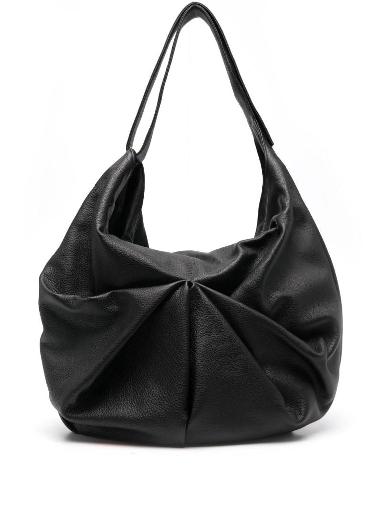 Black Sacar Leather Shoulder Bag