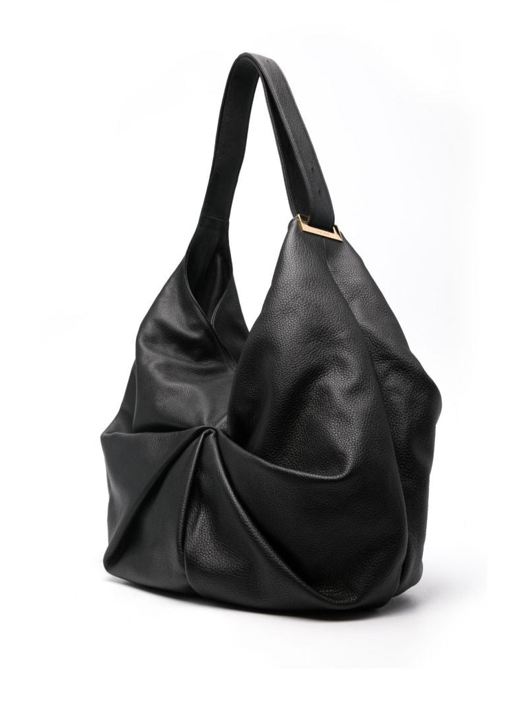 Black Sacar Leather Shoulder Bag