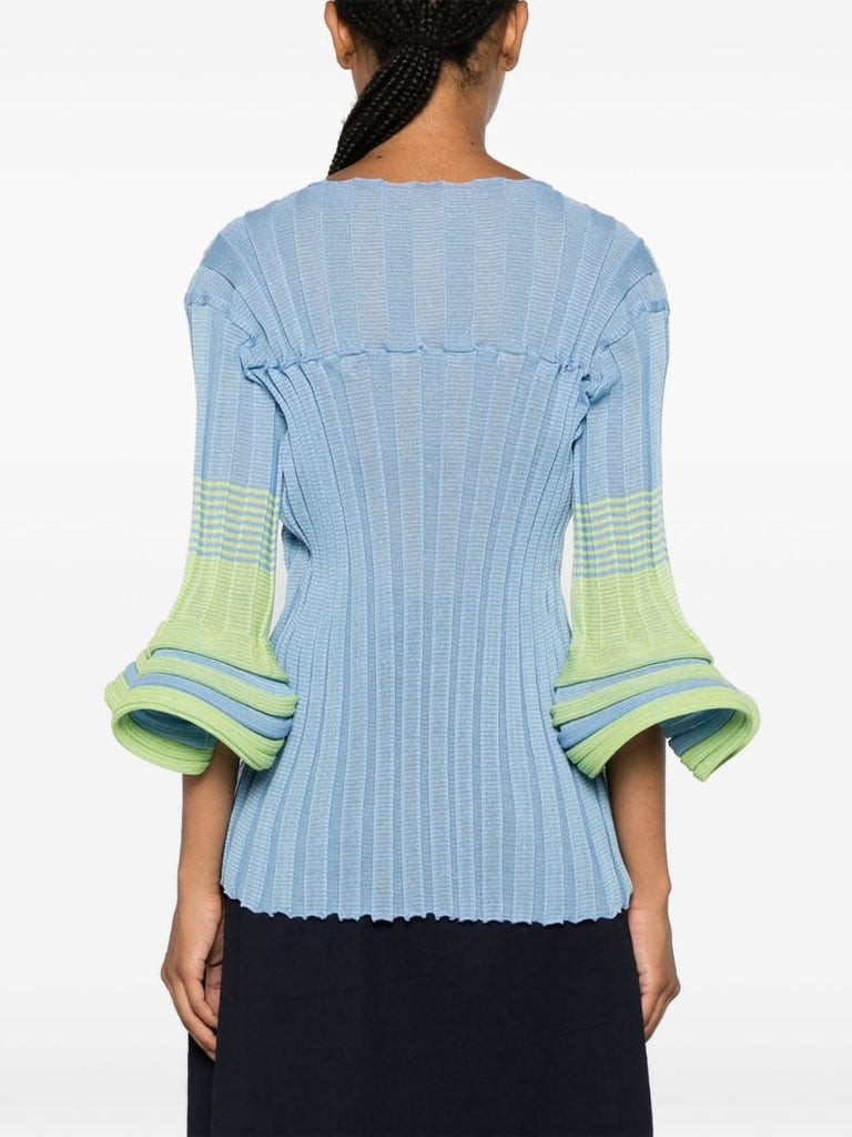 Bell Sleeves Knitted Blouse