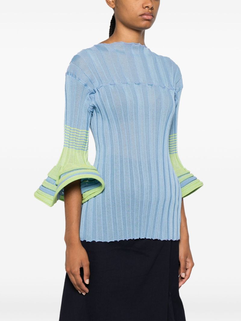 Bell Sleeves Knitted Blouse
