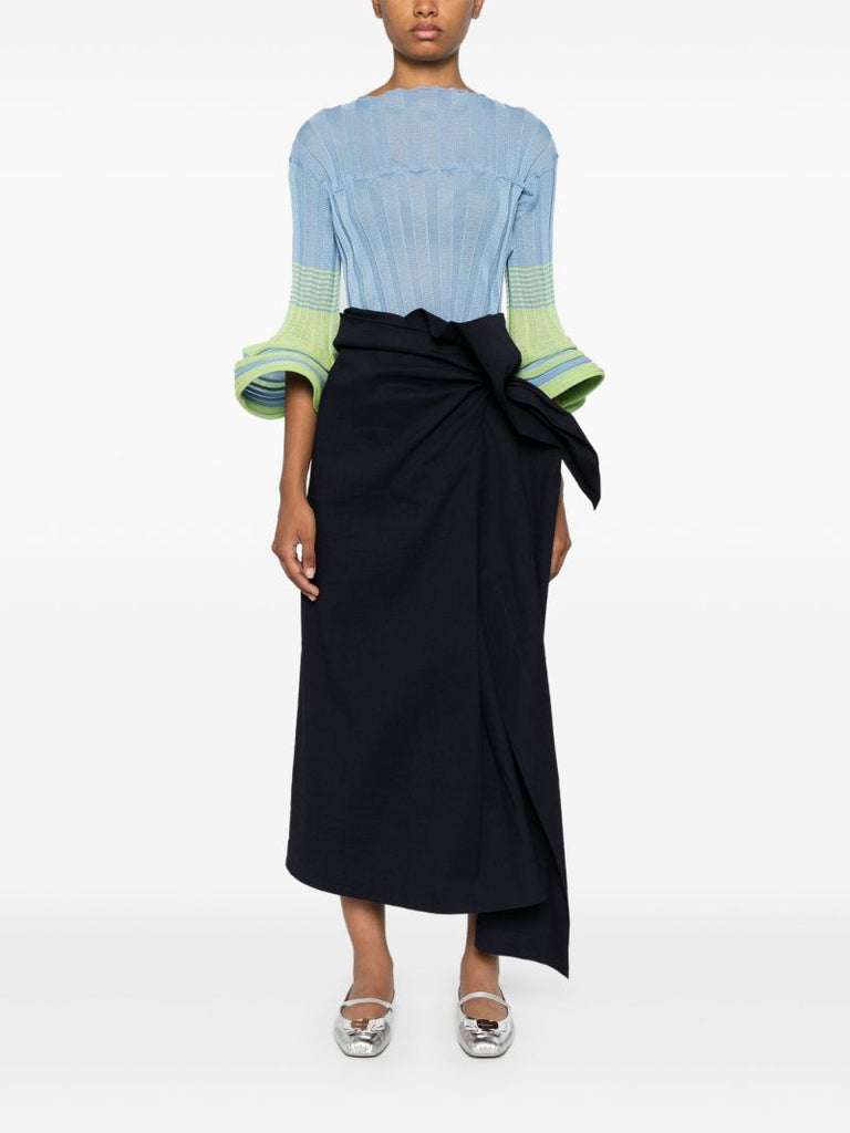 Bell Sleeves Knitted Blouse