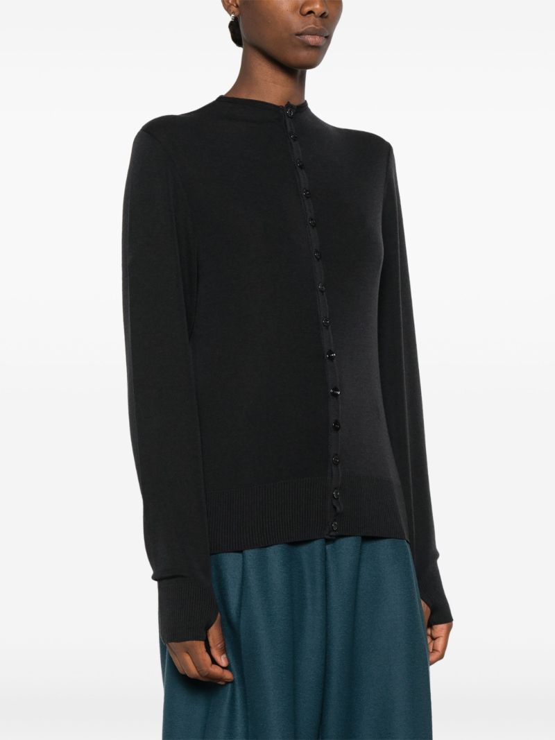 Black Wool Cardigan