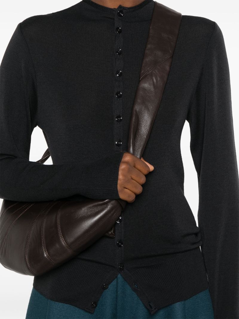 Black Wool Cardigan