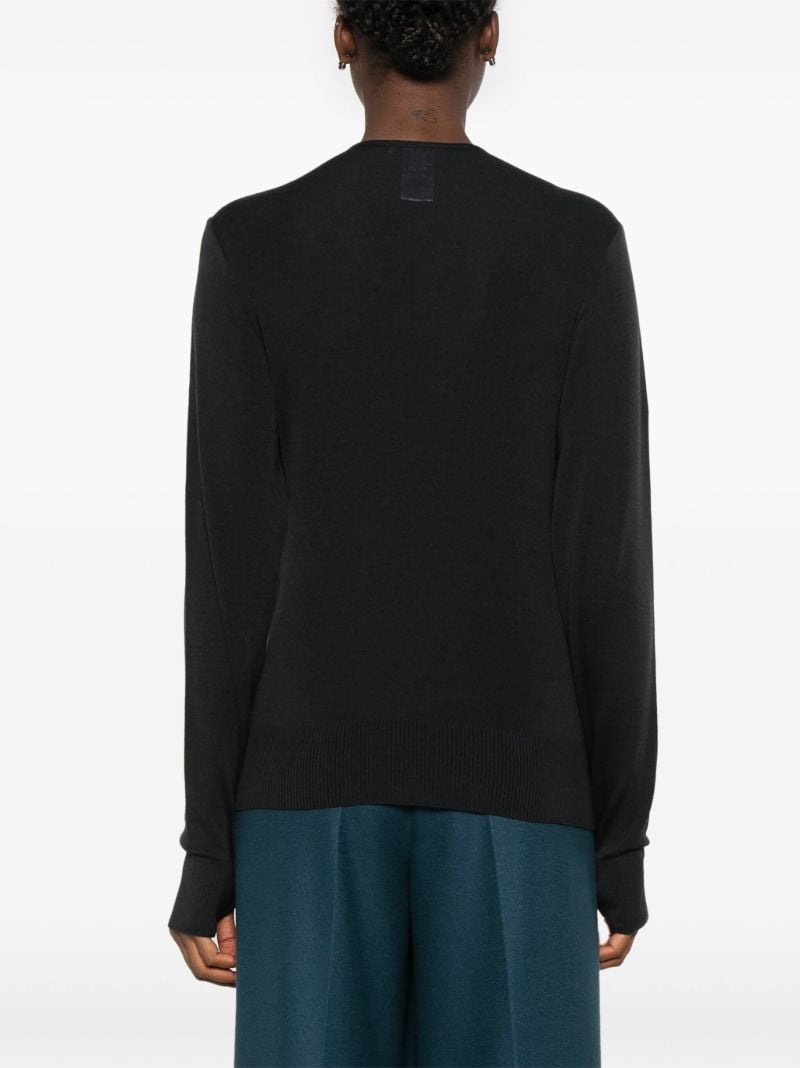 Black Wool Cardigan