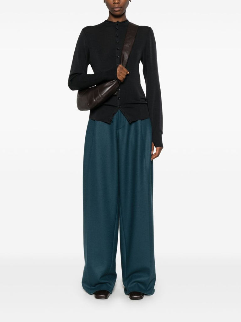 Black Wool Cardigan